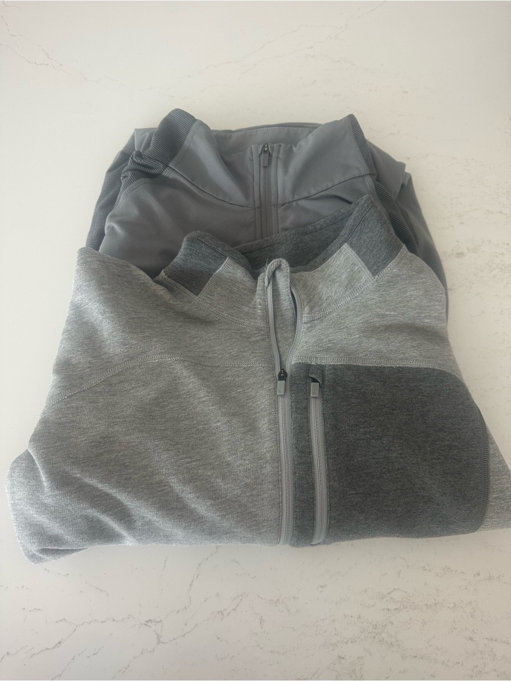 Men's Lightweight Grey Quarter Zip-Up Bundle 2